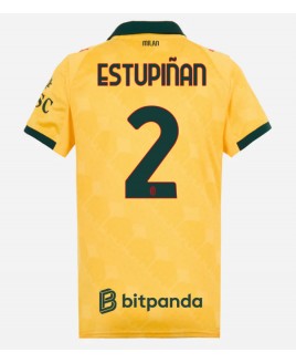 Günstige AC Milan Pervis Estupinan #2 3rd trikot Damen 2025-26 Kurzarm